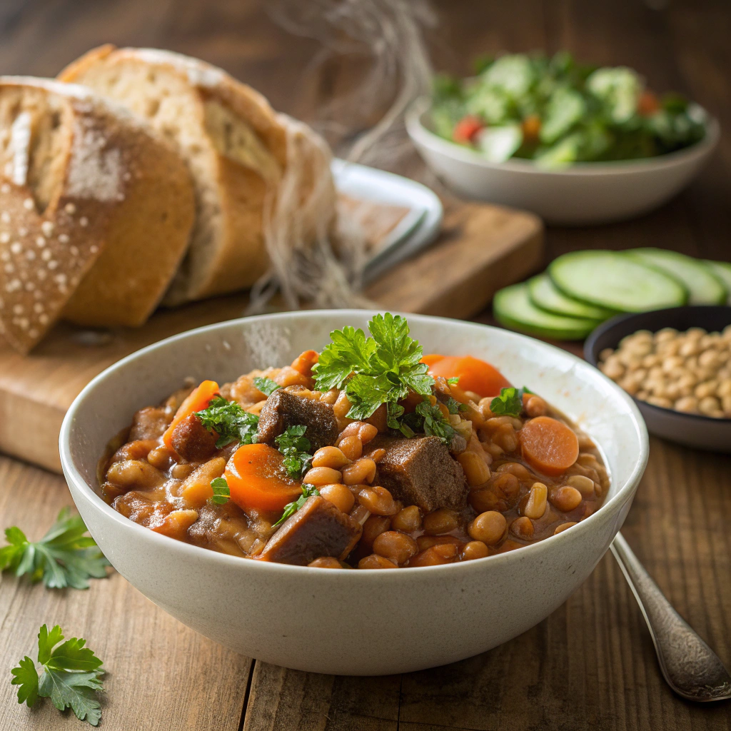 vegan cholent recipe