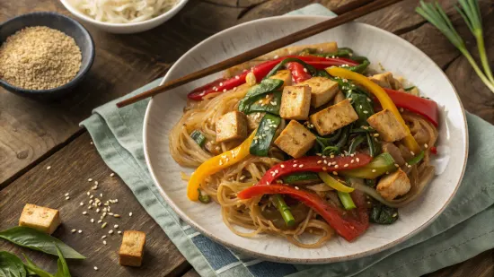 Keto Japchae Tofu